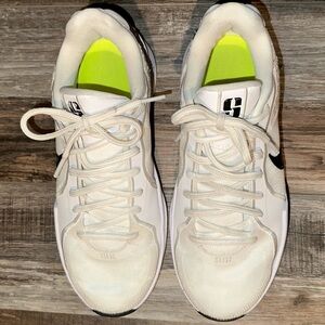 Nike Sabrina White and Neon Athletic Shoes